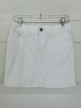 J. Crew White 5 Pocket Denim Mini Skirt Size 2